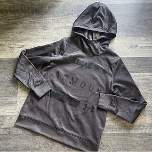 Under Armour Women’s Charcoal Gray Coldgear Hoodie Fleece Lined sweatshirt M